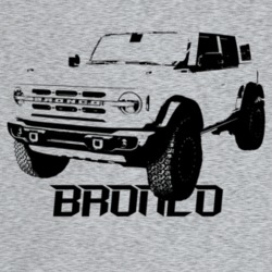 2021 Bronco Three Quarter Angle View With Model Name Light Color T Shi