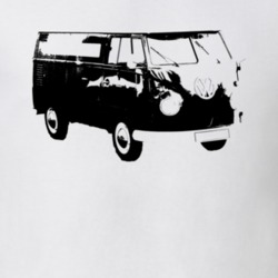 1949 V W Type I I Bus Three Quarter Angle View Light Color T Shirt