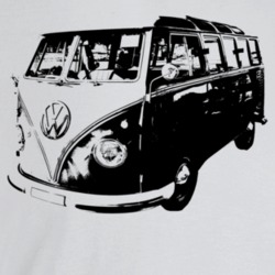 1960 V W Type 2 Transporter Three Quarter Angle View Light Color T Shi