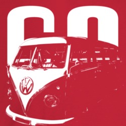 1960 V W Type 2 Transporter Three Quarter Angle View With Year Dark Co
