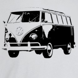 1961 V W Type 2 Transporter Three Quarter Angle View Light Color T Shi