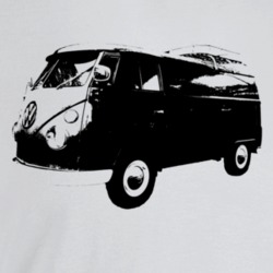 1963 V W Type 2 Transporter Three Quarter Angle View Light Color T Shi