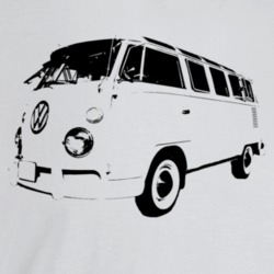 1964 V W Type 2 Transporter Three Quarter Angle View Light Color T Shi