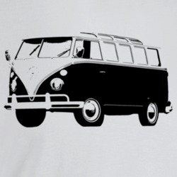 1965 V W Type 2 Transporter Three Quarter Angle View Light Color T Shi
