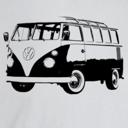 1966 V W Type 2 Transporter Three Quarter Angle View Light Color T Shi