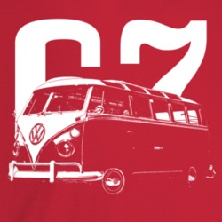 1967 V W Type 2 Transporter Three Quarter Angle View With Year Dark Co