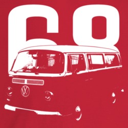 1968 V W Type 2 Transporter Three Quarter Angle View With Year Dark Co