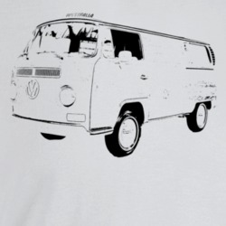 1969 V W Type 2 Westfalia Three Quarter Angle View Light Color T Shirt
