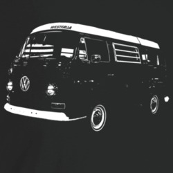 1969 V W Type 2 Westfalia Three Quarter Angle View Dark Color T Shirt