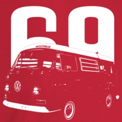 1969 V W Type 2 Westfalia Three Quarter Angle View With Year Dark Colo