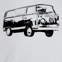 1970 V W Type 2 Westfalia Three Quarter Angle View Light Color T Shirt