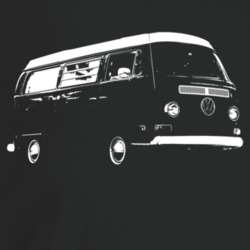 1970 V W Type 2 Westfalia Three Quarter Angle View Dark Color T Shirt
