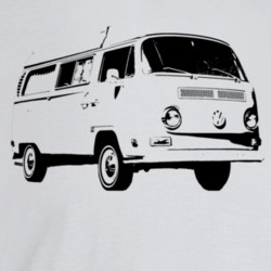 1971 V W Type 2 Westfalia Three Quarter Angle View Light Color T Shirt