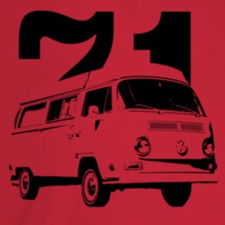 1971 V W Type 2 Westfalia Three Quarter Angle View With Year Light Col