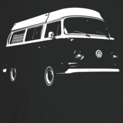 1971 V W Type 2 Westfalia Three Quarter Angle View Dark Color T Shirt