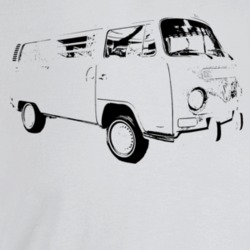 1972 V W Type 2 Westfalia Three Quarter Angle View Light Color T Shirt