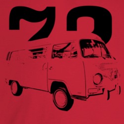 1972 V W Type 2 Westfalia Three Quarter Angle View With Year Light Col
