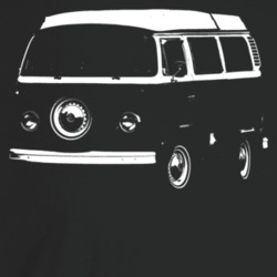 1973 V W Type 2 Westfalia Three Quarter Angle View Dark Color T Shirt