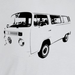 1974 V W Type 2 Westfalia Three Quarter Angle View Light Color T Shirt