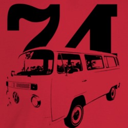 1974 V W Type 2 Westfalia Three Quarter Angle View With Year Light Col