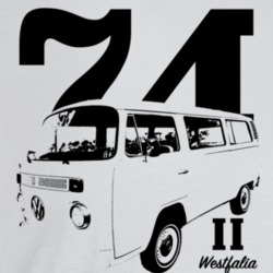 1974 V W Type 2 Westfalia Three Quarter Angle View With Year And Model