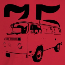 1975 V W Type 2 Westfalia Three Quarter Angle View With Year Light Col