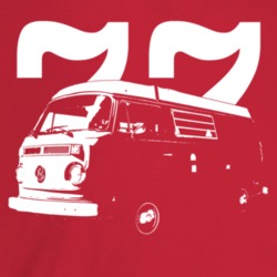 1977 V W Type 2 Westfalia Three Quarter Angle View With Year Dark Colo
