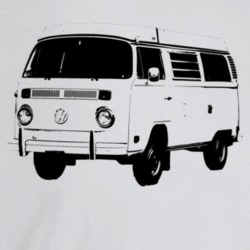 1978 V W Type 2 Westfalia Three Quarter Angle View Light Color T Shirt