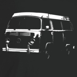 1978 V W Type 2 Westfalia Three Quarter Angle View Dark Color T Shirt
