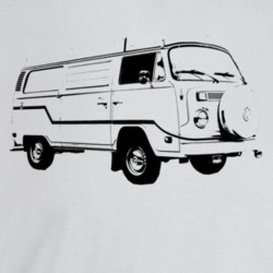 1979 V W Type 2 Westfalia Three Quarter Angle View Light Color T Shirt