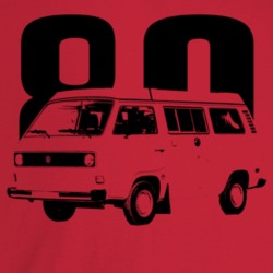 1980 V W Type 2 Westfalia Three Quarter Angle View With Year Light Col