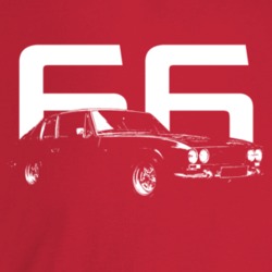 1966 Interceptor Three Quarter Angle View With Year Dark Color T Shirt