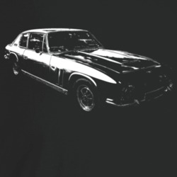 1968 Interceptor Three Quarter Angle View Dark Color T Shirt