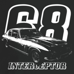 1968 Interceptor Three Quarter Angle View With Year And Model Name Dar