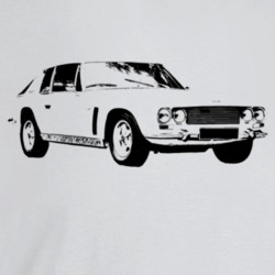 1969 Interceptor Three Quarter Angle View Light Color T Shirt