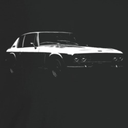 1969 Interceptor Three Quarter Angle View Dark Color T Shirt