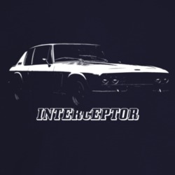 1969 Interceptor Three Quarter Angle View With Model Name Dark Color T