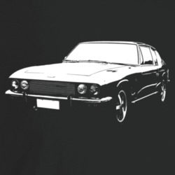 1970 Interceptor Three Quarter Angle View Dark Color T Shirt
