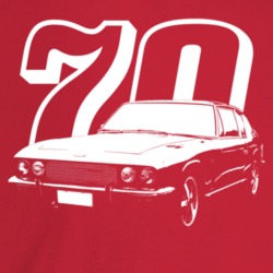 1970 Interceptor Three Quarter Angle View With Year Dark Color T Shirt