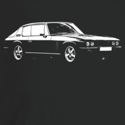 1971 Interceptor Three Quarter Angle View Dark Color T Shirt