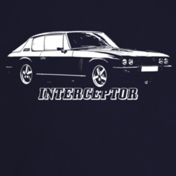 1971 Interceptor Three Quarter Angle View With Model Name Dark Color T