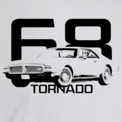 1968 Tornado Three Quarter Angle View With Year And Model Name Light C