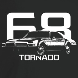 1968 Tornado Three Quarter Angle View With Year And Model Name Dark Co