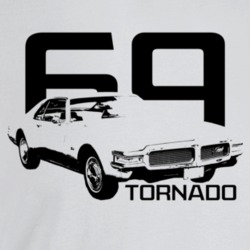 1969 Tornado Three Quarter Angle View With Year And Model Name Light C