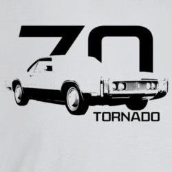 1970 Tornado Three Quarter Angle View With Year And Model Name Light C