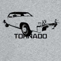 1971 Tornado Three Quarter Angle View With Model Name Light Color T Sh