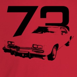 1973 Tornado Three Quarter Angle View With Year Light Color T Shirt