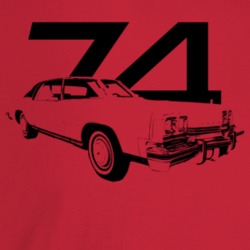 1974 Tornado Three Quarter Angle View With Year Light Color T Shirt