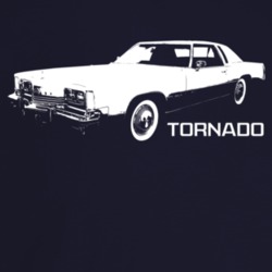 1975 Tornado Three Quarter Angle View With Model Name Dark Color T Shi