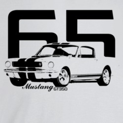 1965 Shelby Gt 350 Three Quarter Angle View With Year And Model Name L